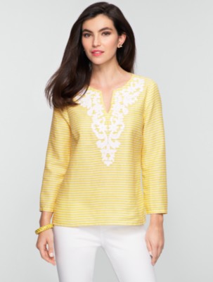 Urban Stripes Beaded Embroidery Tunic