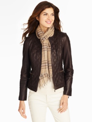 Quilted Leather Jacket - Talbots