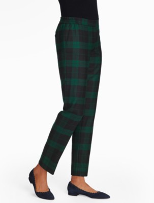 ankle plaid pants