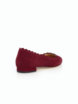 scalloped pointed toe flats