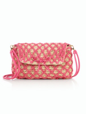 Woven Straw Crossbody Bag - Talbots