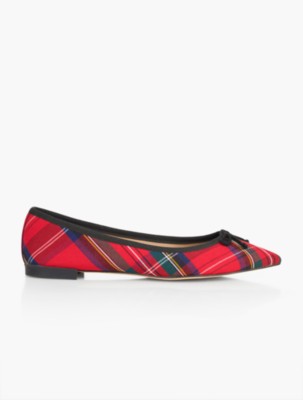 tartan ballet flats