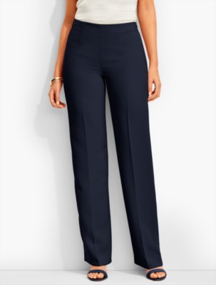 Refined Crepe Wide-Leg Pant - Talbots