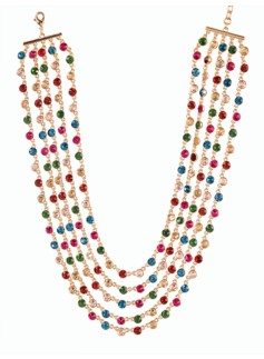 Faceted Multi-Colored Bead Necklace