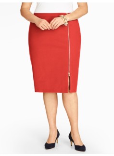 Side-Zip Pencil Skirt